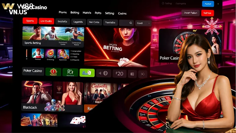 Giao diện W88 hiện đại, tối ưu trên đa nền tảng